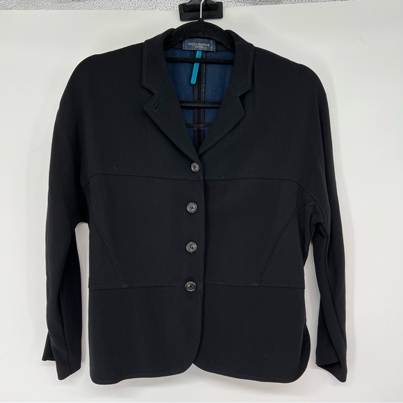 Piazza Sempione Virgin Wool Silk Blazer - Picture 1 of 8
